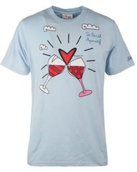 Saint Barth - Light T-Shirt With Print And Embroidery Aperitif St. Barth - Lyst