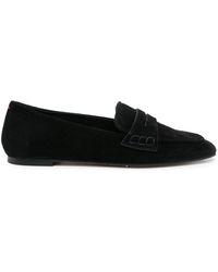 Aeyde - Alfie Cow Suede Leather Black Shoes - Lyst