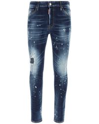 DSquared² - Cool Guy Mid-rise Embellished Distressed Jeans - Lyst