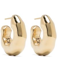 Forte Forte - Hoop Sculpture Earrings 18K Plated Accessories - Lyst