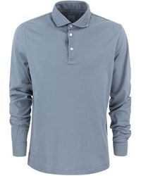 Fedeli - Long-sleeved Cotton Polo Shirt - Lyst