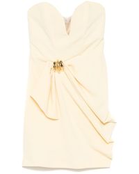 Elisabetta Franchi Draped Evening Dress With 3D Flower