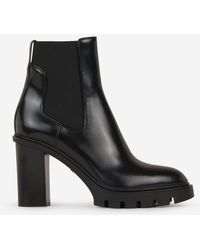 Santoni - Slip On Leather Ankle Boots - Lyst