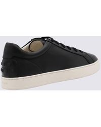 Tod's - Black Leather Sneakers - Lyst