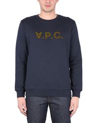 A.P.C. - Sweatshirt With V.p.c Logo - Lyst