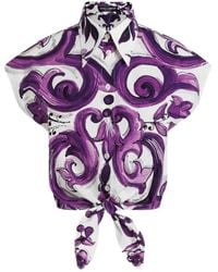 Dolce & Gabbana - Top With 'Majolica' Print - Lyst