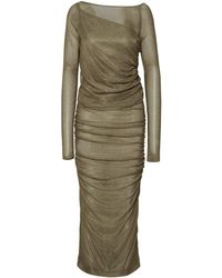 Dolce & Gabbana - Gold Viscose Dress - Lyst