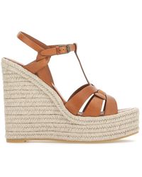 Saint Laurent Wedge sandals for Women - Up to 58% off at Lyst.com