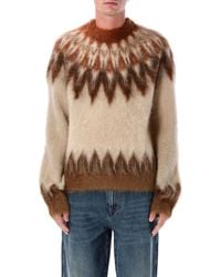 Isabel Marant - Nicolas Mohair Blend Sweater With Fair Isle Pattern - Lyst
