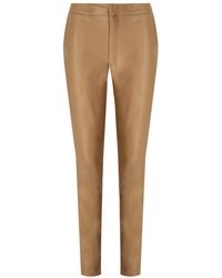 Twin Set - Camel Faux Leather Trousers - Lyst