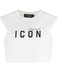 DSquared² - Crop-top With Logo - Lyst