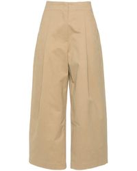 Studio Nicholson - "dordoni" Deep Pleat Volume Ankle Crop Trousers Clothing - Lyst