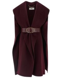 Elisabetta Franchi - Double Wool Cape - Lyst