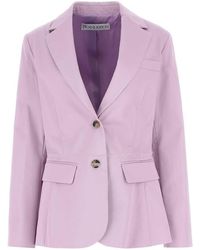 JW Anderson - Jw Anderson Lilac Stretch Cotton Blazer - Lyst