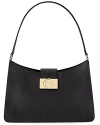 Furla - 1927 M Soft Black Shoulder Bag - Lyst