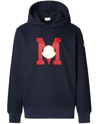 Moncler - Navy Cotton Sweatshirt - Lyst