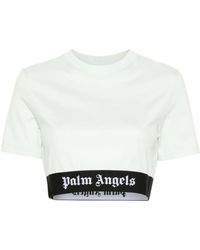 Palm Angels - Logo-Jacquard Cropped T-Shirt - Lyst