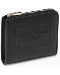 Dolce & Gabbana - Dolce&Gabbana Card Holder With Logoed Plaque - Lyst