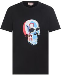 Alexander McQueen - Black Multicolour Cotton T-shirt - Lyst