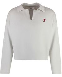 Ami Paris - Cotton-Wool Blend Sweater - Lyst