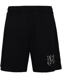 Palm Angels - Black Cotton Bermuda Shorts - Lyst