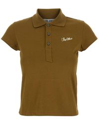 The Attico - Polo Shirt With Classic Collar And Logo Lettering Embroidery On The Front - Lyst