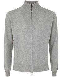 FILIPPO DE LAURENTIIS - Wool Cashmere Long Sleeves Full Zipped Sweater - Lyst