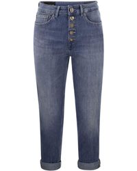 Dondup - Koons - Loose Jeans With Jewelled Buttons - Lyst