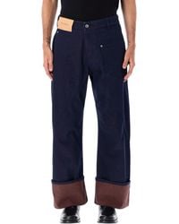 JW Anderson - Turn-Up Twisted Workwear Jeans - Lyst