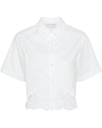 ERMANNO FIRENZE - Embroidered Cotton Shirt - Lyst