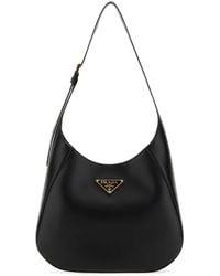 Prada - Brand-plaque Leather Shoulder Bag - Lyst