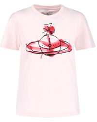 Vivienne Westwood - Classic Tee With Drawn Orb Logo - Lyst
