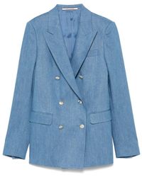 Tagliatore - Cotton Double-Breasted Jacket - Lyst
