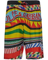 Dolce & Gabbana - Shorts With All-Over Carretto Print - Lyst