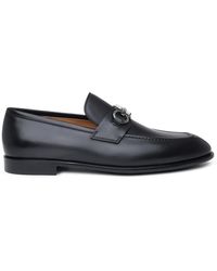 Ferragamo - Black Leather Loafers - Lyst