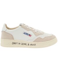 Autry - 'Medalist' Low Top Sneakers With Suede Details - Lyst