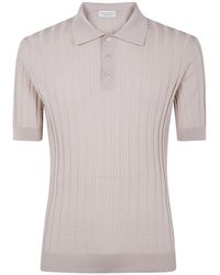 Tシャツ・カットソー FILIPPO DE LAURENTIIS SHORT SLEEVES RICE STITCH POLO SHIRT Filippo De Laurentiis Short Sleeves Rice Stitch Polo Shirt