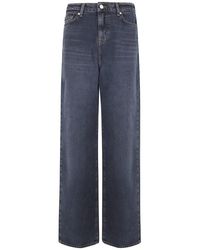 7 For All Mankind - "Slouchy" Wide Leg Stormwave Jeans - Lyst
