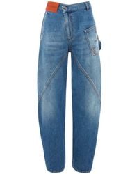 JW Anderson - Twisted Workwear Wide Leg Jeans - Lyst