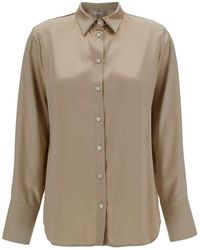 Ferragamo - Loose Shirt With Classic Collar - Lyst