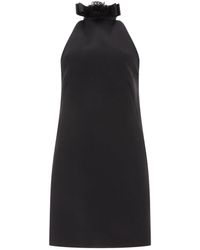 Dolce & Gabbana - Short Woolen Dress With Rear Neckline - Lyst
