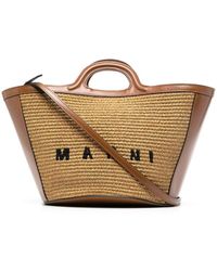 Marni - Women Medium Logo Woven Tote Bag - Lyst