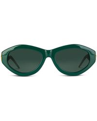 Casablancabrand - Geometric Acetate Sunglasses With Logo Plaque - Lyst