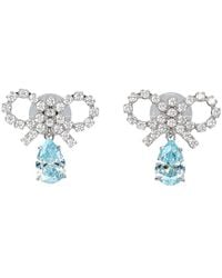 Self-Portrait - Micro Bow Droplet Earrings - Lyst