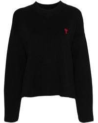 Ami Paris - Ami De Coeur Cotton Sweater - Lyst