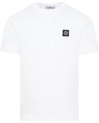 Stone Island - Classic Slim-Fit T-Shirt With Round Neckline - Lyst