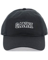 Ganni - Organic Cotton Baseball Cap - Lyst