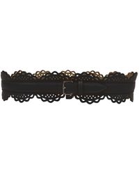 Alaïa - Black Perforated Leather Belt - Lyst