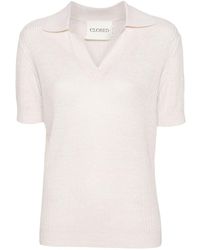 Closed - Linen And Cotton Blend Polo Shirt - Lyst