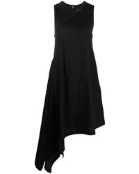 Y-3 Asymmetric Sleeveless Dress - Black